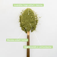 KIANO premium Matcha Latte-blandning innehåller den kraftfulla adaptogenroten Maca
