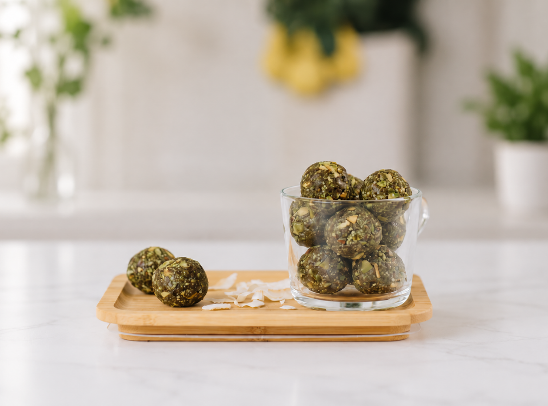 Matcha Pistachio Bliss Balls