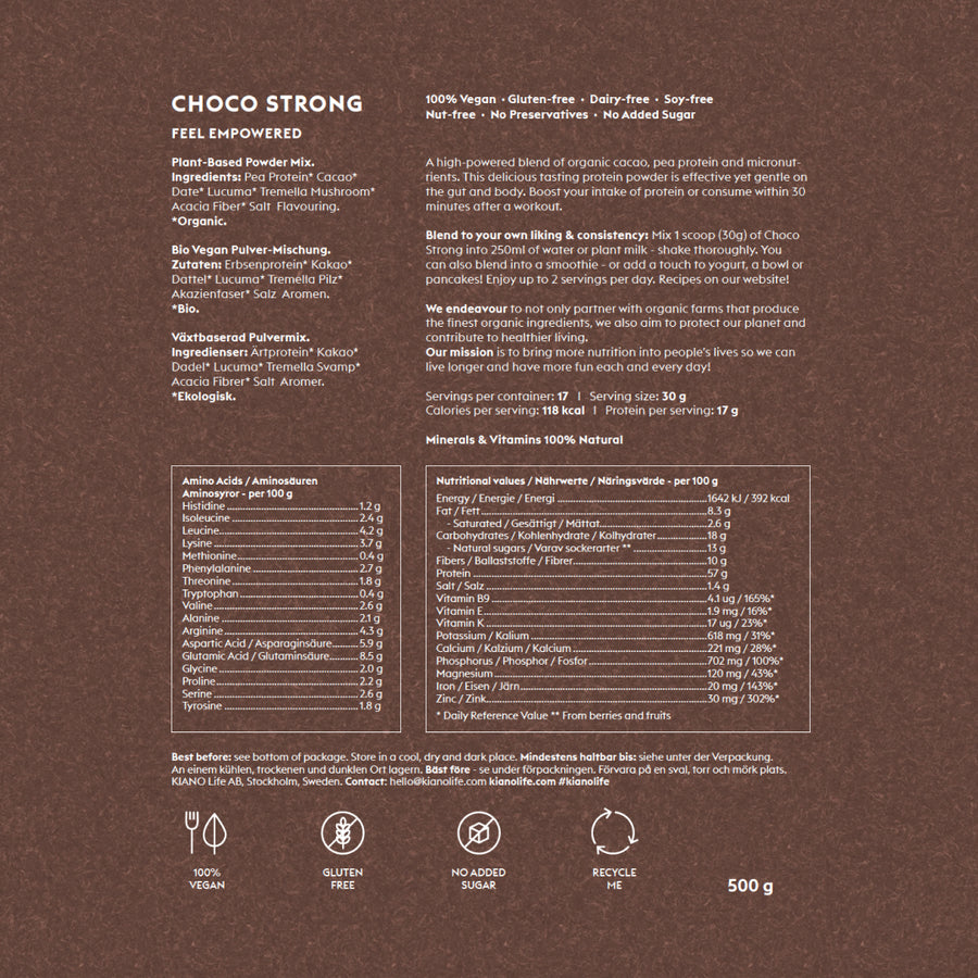 Choco Strong - Proteinpulver med Kakao / Choklad