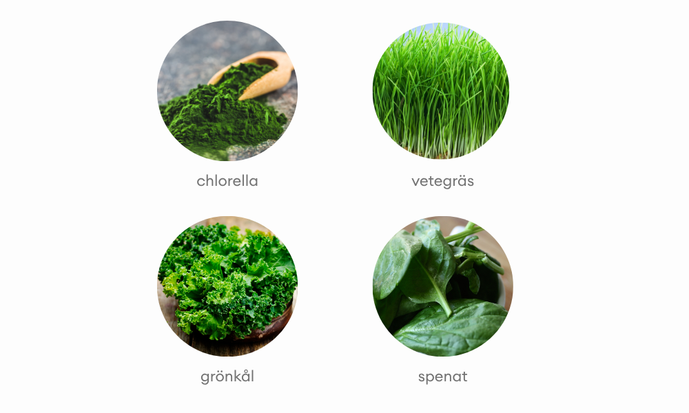 Green Boost huvudingredienser