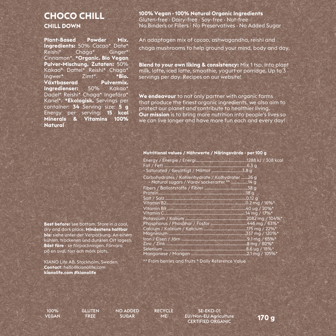 Choklad & Adaptogener för Minskad Stress